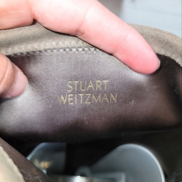 Stuart Weitzman Jocey Taupe Over The Knee Suede Flat Boots, sz 8.5 - Picture 5 of 16